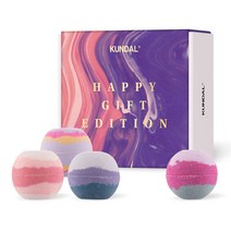 쿤달 버블 앤 스파클링 배쓰밤 입욕제 해피 기프트 에디션 200g x 4종 세트, 800g, 1세트