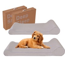 아지오텍스 강아지 딥슬립 메모리폼 방석 2p + 방수커버 2p + 커버 2p, 라이트그레이