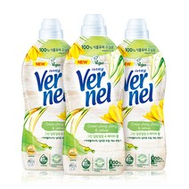 버넬 그린 고농축 섬유유연제 일랑일랑 앤 베티버 본품, 1.8L, 3개