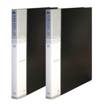 위즈오피스 PP 컬러 링 파일, 블랙, 2개