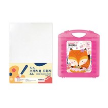 도노 스케치북 도화지 A4 130g 250매 + 모나미 모니주 가방파스 36색 문구세트, 단일색상(도화지), 여(크레파스), 1세트