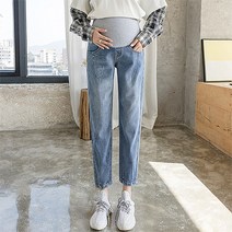 데님 일자 루즈핏 캐주얼 임산부 청바지
