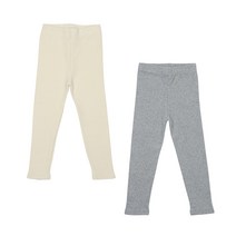 레인보우키즈 유아동용 파스텔 부들 피치 레깅스 2종 세트