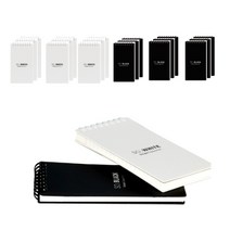 데이스토리 PP 기자 스프링 수첩 58매 2종 세트, 흑색, 백색, 10세트