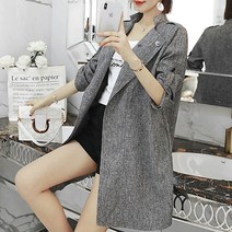 어썸풀 여성용 엘바 롤업 자켓 + 진주 코사지 세트