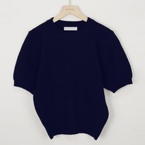 마이시즌 여성용 루비 퍼프 반팔 니트