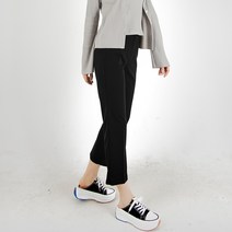 더간지 여성용 슬림 부츠컷 베이직 9부 슬랙스