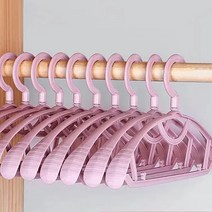 프랑온드 미끄럼방지 늘어남방지 플라스틱 정장 옷걸이, 핑크, 20팩