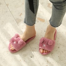 인더슈 여성용 포렌 퍼 슬리퍼 1.5cm