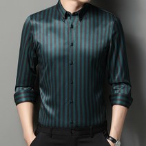 남성용 마켓A 세로 블랙스트라이프 셔츠