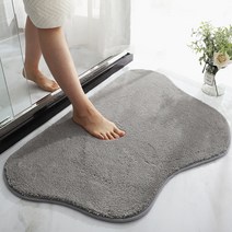 베러바이즈 패브릭 인테리어 부드러운 발 매트 러그, 그레이