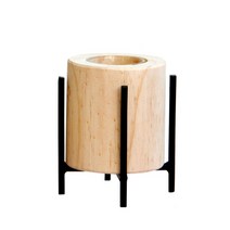 모네타 우드라인 라이트 캔들홀더 L, 블랙