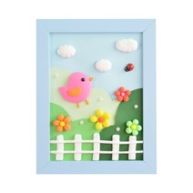 아디코 클레이액자 DIY 만들기 울타리 속 핑크새, 혼합색상