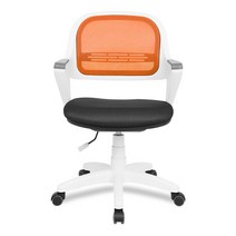 체어포커스 알라딘 메쉬 회전 의자 AL360-WH, 화이트(바디), 투톤오렌지(의자)