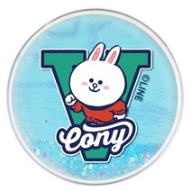 라인프렌즈 바시티 글리터 톡 원형, 뱃지 코니, 1개