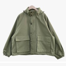 슈가펀 티르 후드 숏 야상 점퍼