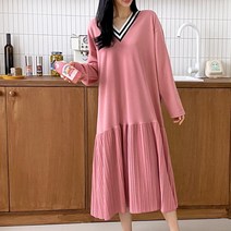 에베쏘 라셀 테잎 빅사이즈 봄 루즈핏 임산부 원피스