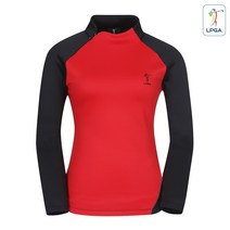 엘피지에이 여성용 컬러배색 변형에리 골프 티셔츠 L204TL507P