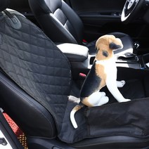 에코벨 강아지 자동차 앞좌석용 안전 시트커버, 블랙, 1개