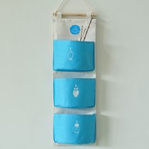 부엉부엉 벽걸이형 수납 포켓 YT_RA681, 부엉이 블루