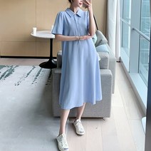마켓A 슬림 빅사이즈 카라 원피스