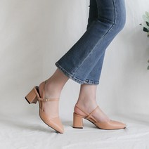 언니구두 디어리 스트랩 슬링백힐 6cm