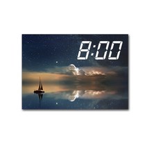 홈마인 LED 시계 / 캔버스 밤하늘 우주 프린팅 액자, 20