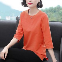모네타 여성용 7부소매 베이직 상의