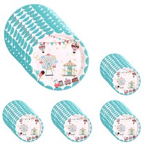 파티해 생일 파티접시 놀이동산 18cm, 10개입, 5세트