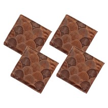 고급스러운 스퀘어 린넨 자수 면 패브릭 티 코스터 4p, 30