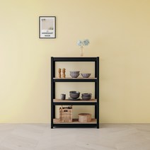 홈던트하우스 철제 선반 4단 800 x 300 x 1200 mm, 블랙