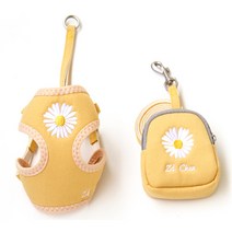 요기쏘 반려동물 파스텔 데이지 하네스 가방 세트, 옐로우