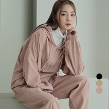 어썸어라운드 여성용 반집업 아노락 트레이닝 세트