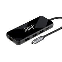 엠비에프 5 in 1 C타입 멀티 USB허브 MBF-UC5IN1, 블랙