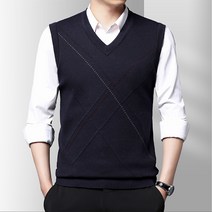 남성용 DM 엑스크로스 브이넥 조끼