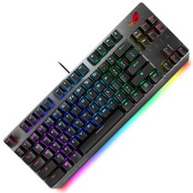 에이수스 ROG STRIX SCOPE TKL 영문 청축 유선키보드, 혼합색상, X801, 텐키리스