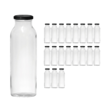 서울패키지 일자주스 원형 유리병 블랙캡, 750ml, 20개