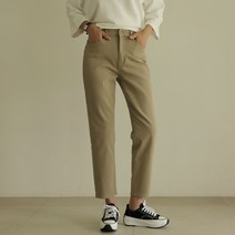 빼빼 여성용 시크릿밴딩 세미 배기 스판 면팬츠