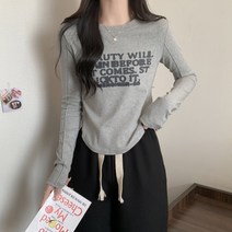 데이소이 여성용 감각 롱슬리브 티셔츠