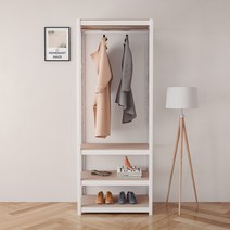 홈던트 하우스 드레스룸 4단 행거 행거봉1 800 x 600 x 2100 mm, 화이트