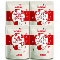 아무것도 넣지않은 동결건조 칩, 4개, 사과맛
