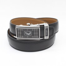 테드브라운 남성용 가죽 악어문양 자개 큰체크 정장 벨트