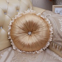 로얄 프릴 라운드 쿠션, 골드