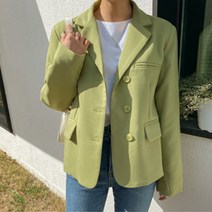 여성용 페이크 포켓 절개라인 싱글자켓