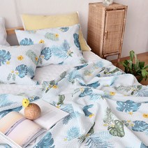 데코원 알로하와이 뱀부 시어서커 여름 이불 2p, 트로피컬블루