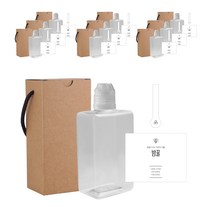 통통납작 꿀병 페트 300ml + 원터치 브릿지 투명캡 + 심플 밤꿀L 병스티커 + 봉인스티커 + 박스, 10세트