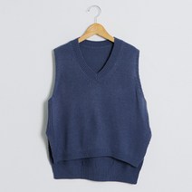여성용 마젬 브이넥 옆트임 니트조끼