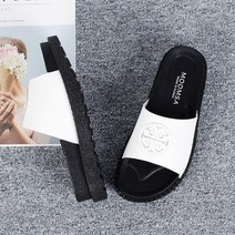 여성용 푸키 쿠션 슬리퍼 4cm