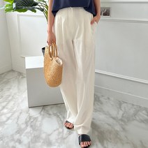 피핀 여성용 린넨 와이드 핏 팬츠 79554