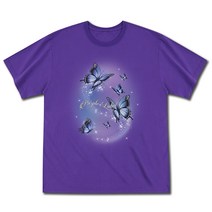 퍼플라벨 여성용 오로라 버터플라이 반팔티 PT0070